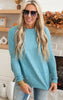teal hacci dolman sweater
