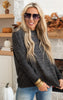 black melanged hacci dolman sweater