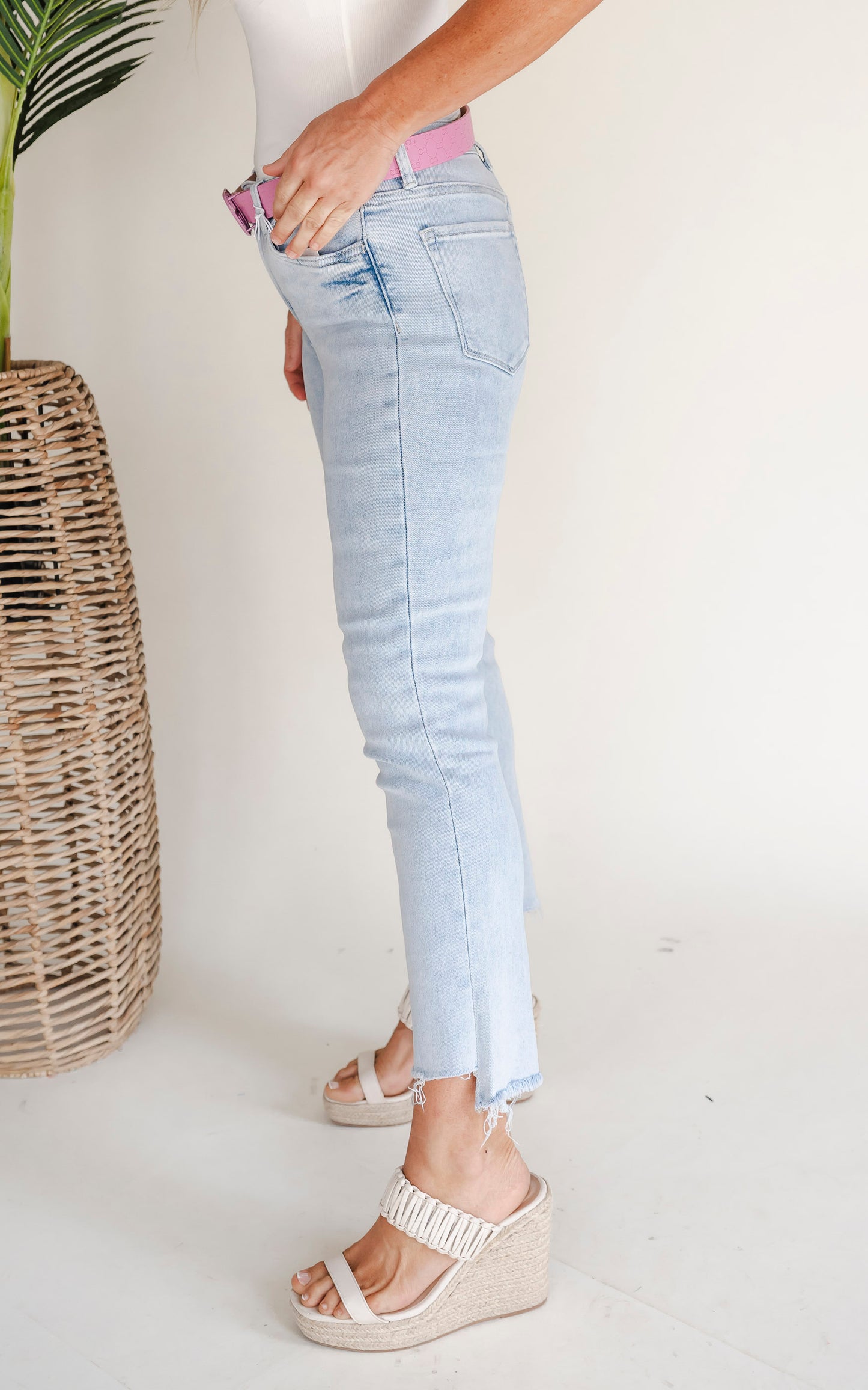 LOVERVET | Notably High Rise Slim Straight Denim Jeans (REG/CURVY)** - Final Sale
