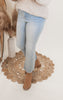 MICA | Uranian Blue High Rise Crop Straight Denim Jeans*