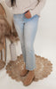 MICA | Uranian Blue High Rise Crop Straight Denim Jeans*