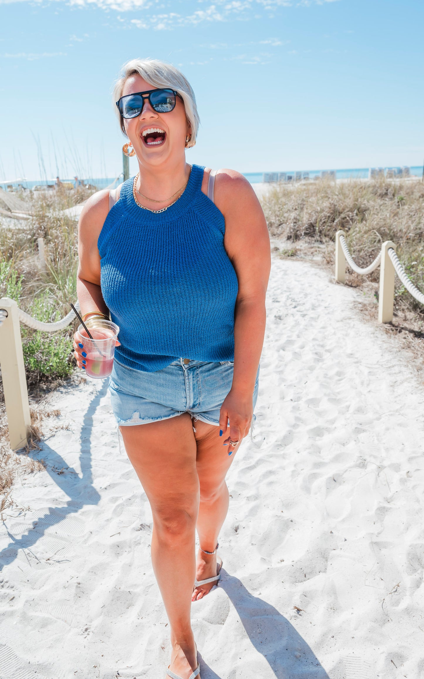 Summer Sweater Halter Tank Top by Salty Wave - Part 2 - Final Sale