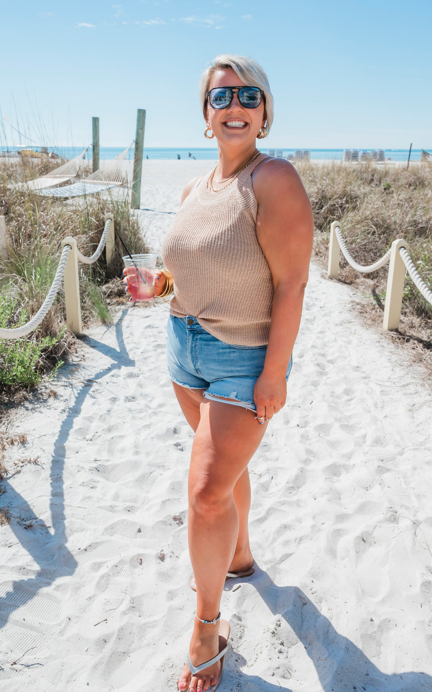Summer Sweater Halter Tank Top by Salty Wave - Final Sale