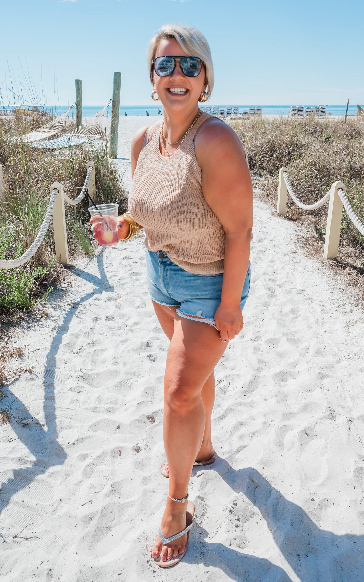 Summer Sweater Halter Tank Top by Salty Wave - Final Sale