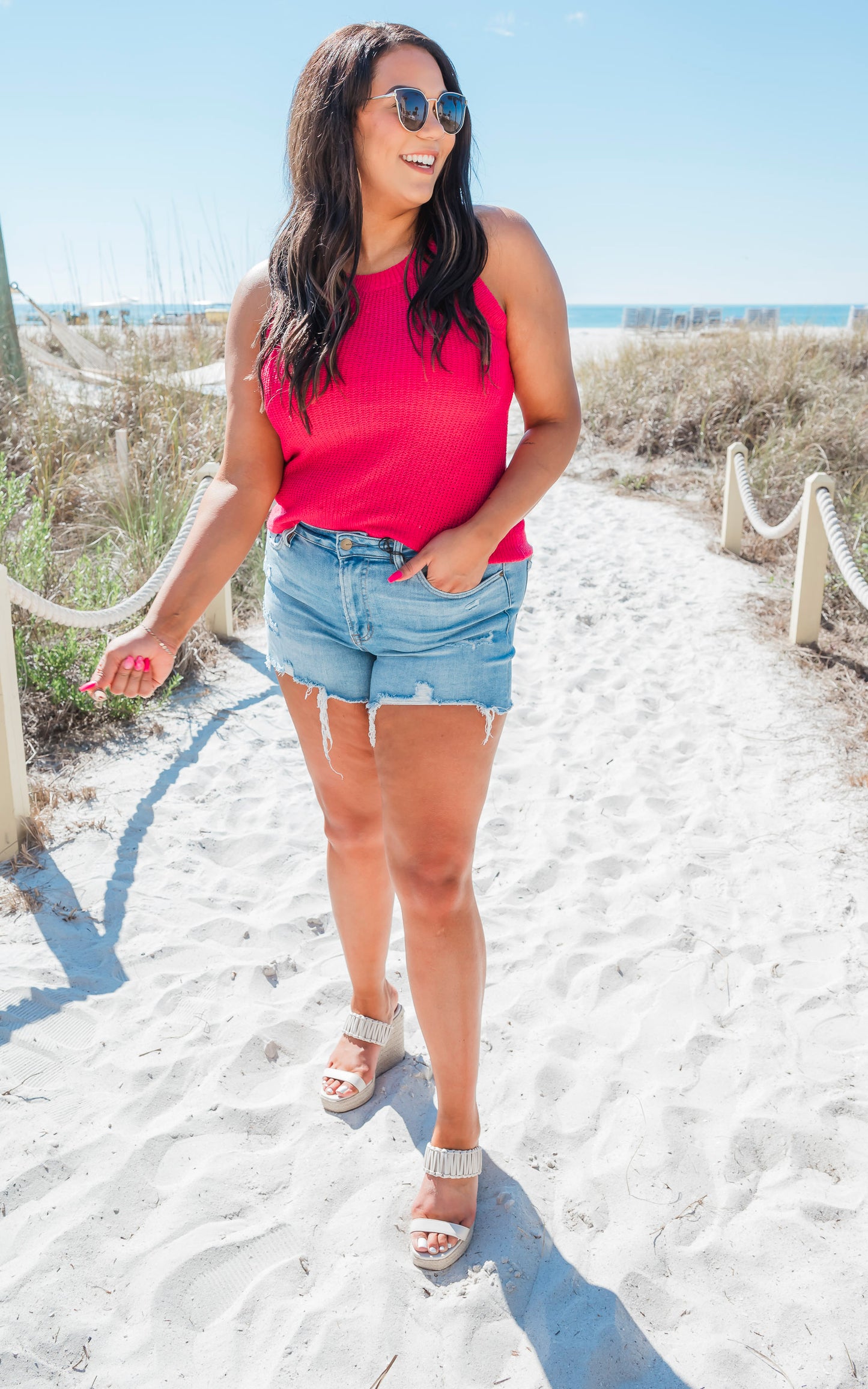 Summer Sweater Halter Tank Top by Salty Wave - Final Sale