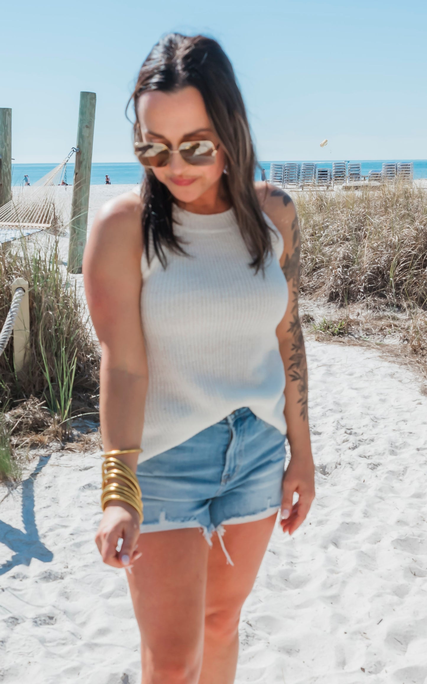 Summer Sweater Halter Tank Top by Salty Wave - Final Sale