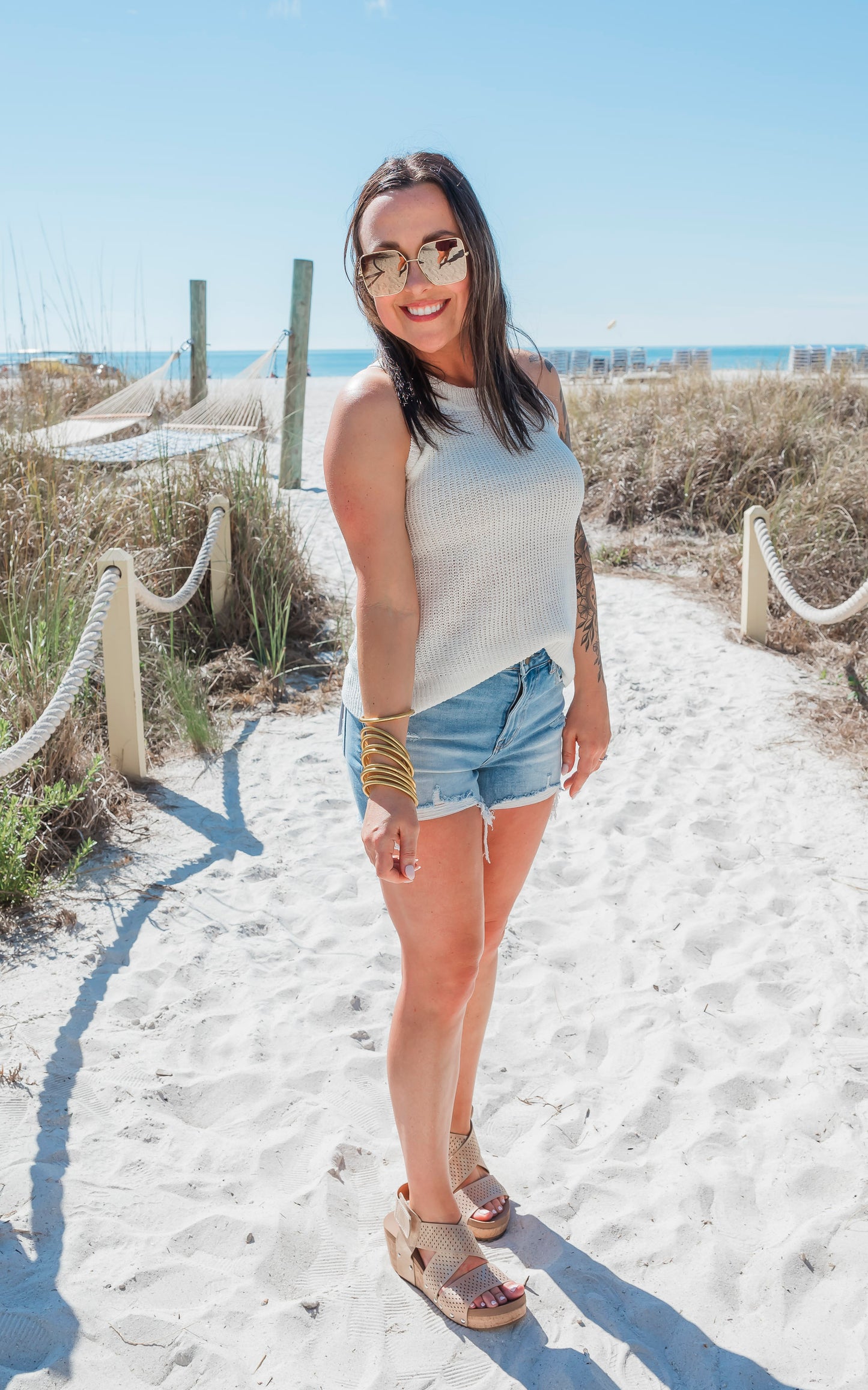Summer Sweater Halter Tank Top by Salty Wave - Final Sale