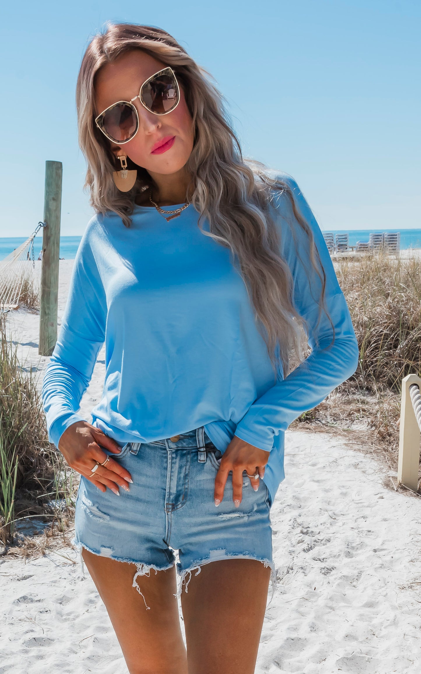 The Long Sleeve Piko Top by Salty Wave
