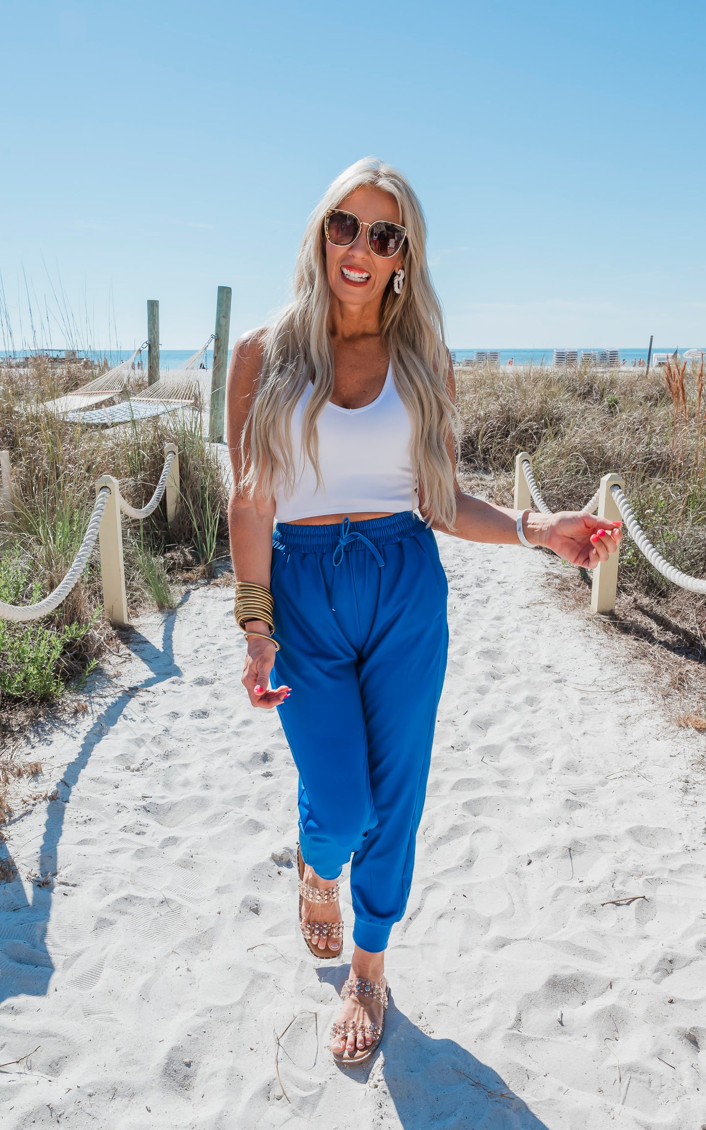 Cobalt Blue Everyday Joggers by Salty Wave**DEAL