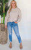 MICA | High Rise Ankle Straight w/ Side Slit Denim Jeans** - Final Sale