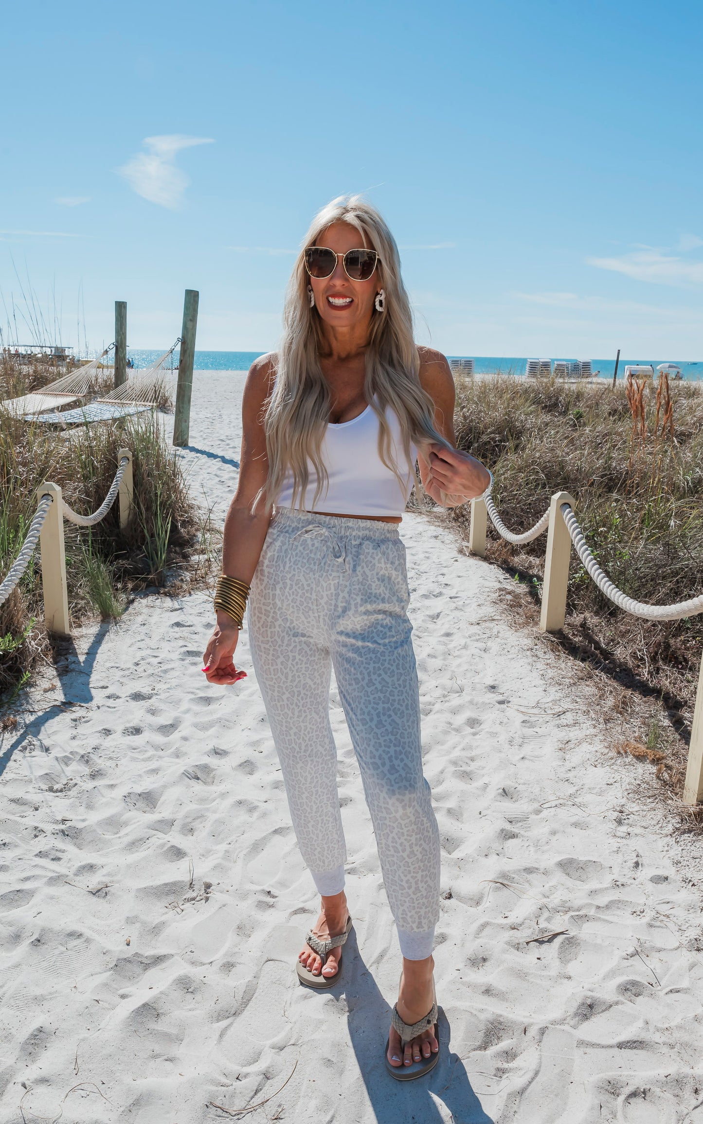 Grey Cheetah Everyday Joggers by Salty Wave