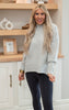 GREY MOCK NECK SWEATER