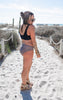 SALTY WAVE Colorblock Leopard Bikini Swim Set (Top & Bottom)