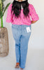 MICA | Stretch Super High Rise Wide Leg Denim Jeans - Final Sale