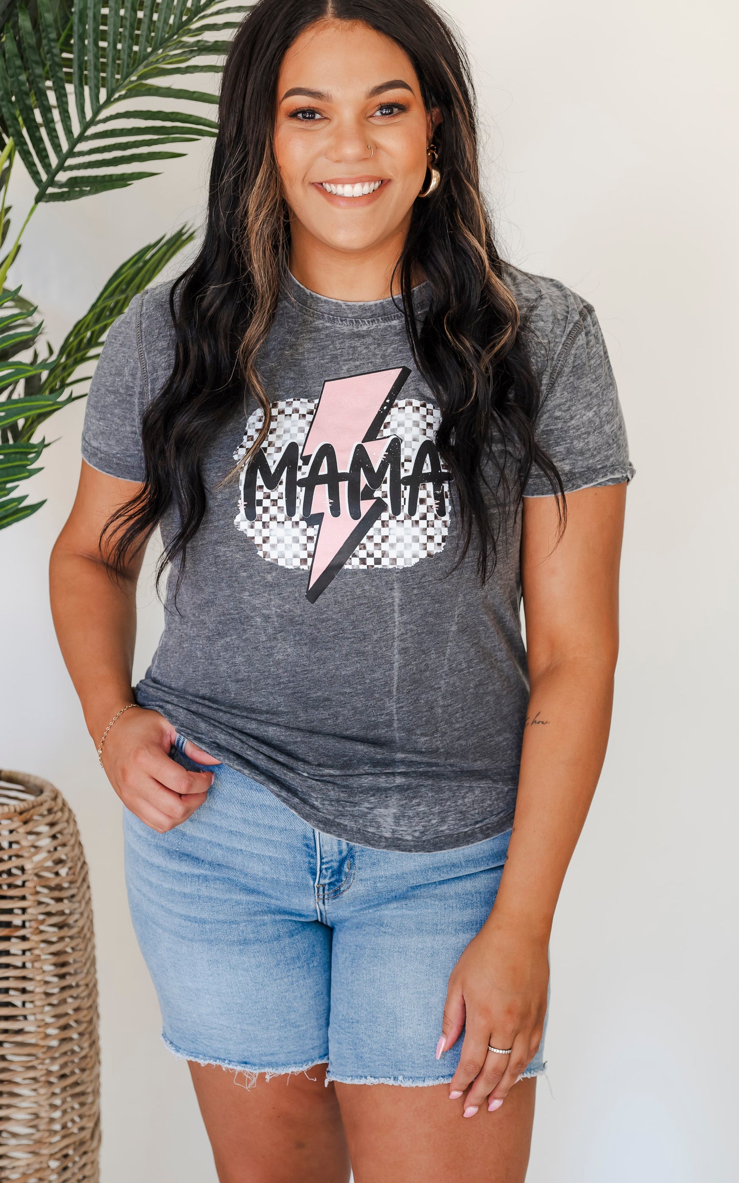 Dark Smoke Mama Lighting Graphic T-shirt.**