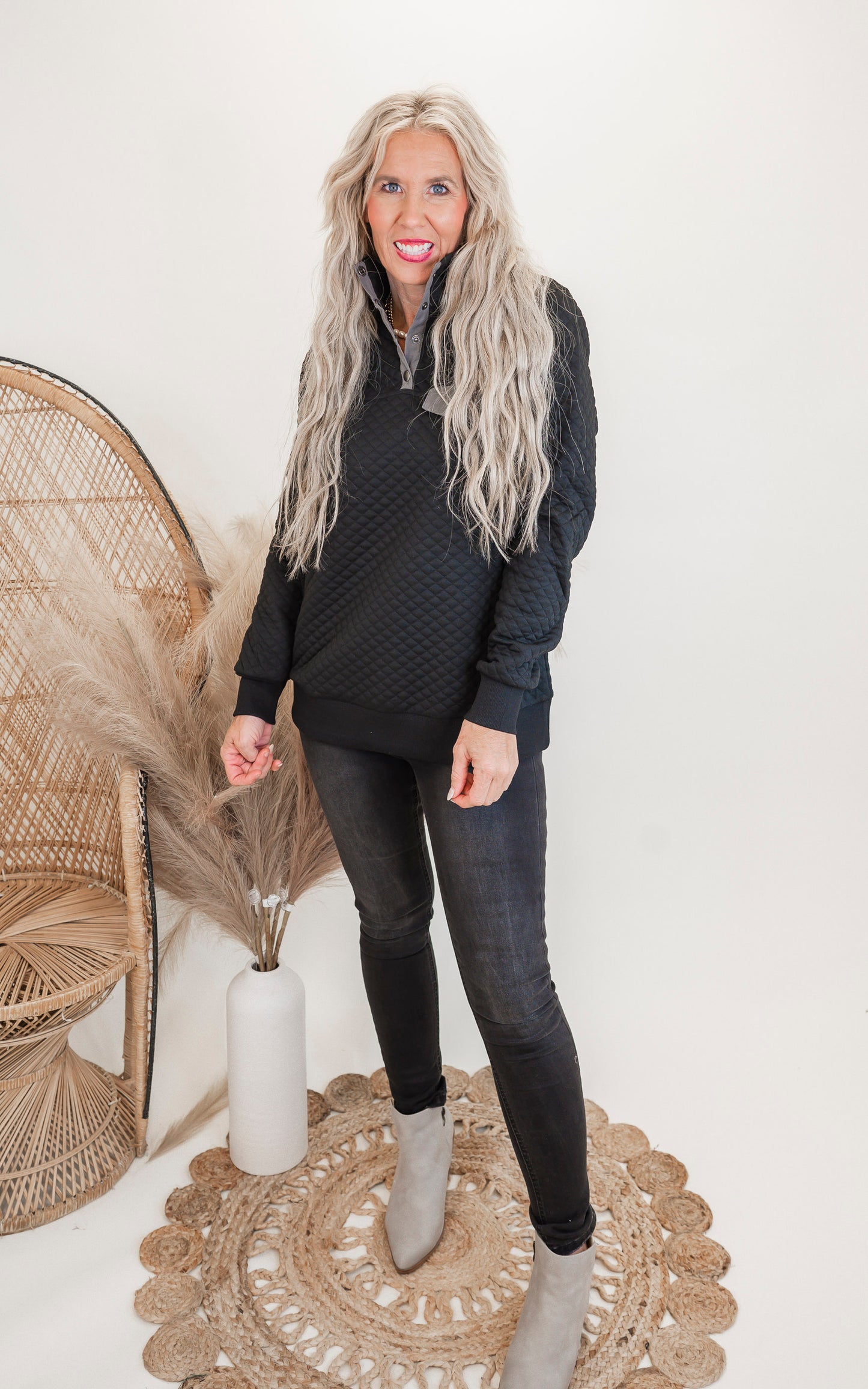 Black Diamond Pullover Sweater** - Final Sale