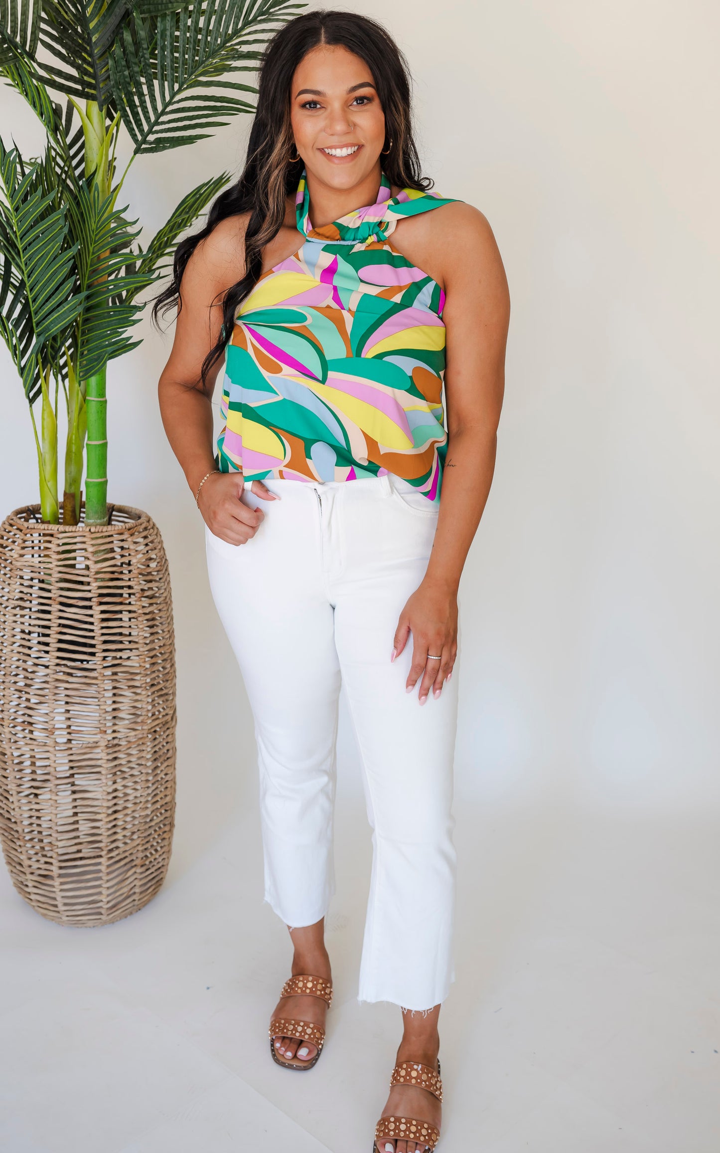 Enchanted Petals Wrap Around Halter Top** -Final Sale