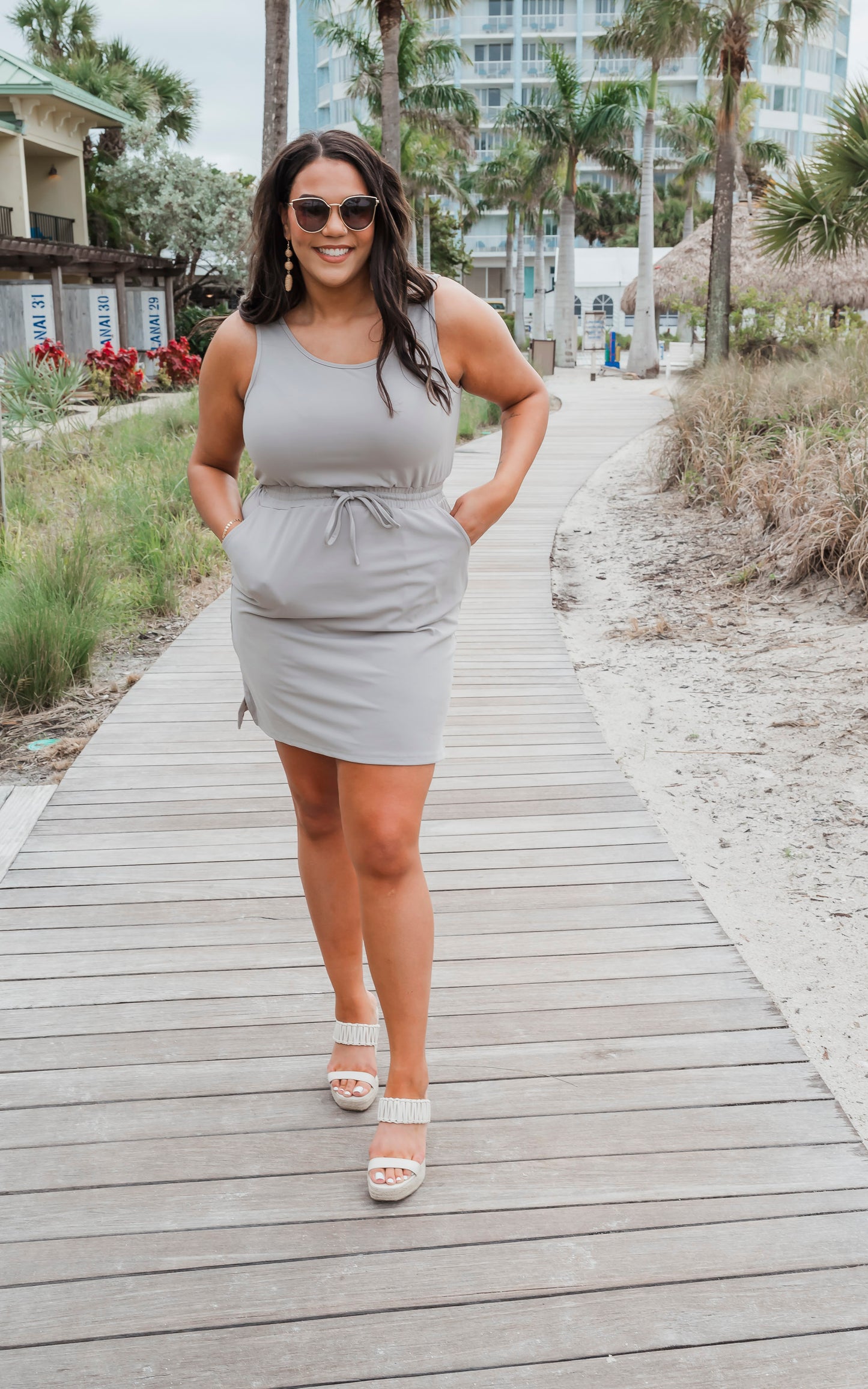 The Sophia Light Grey Everyday Tank Dress by Salty Wave *DEAL-FINAL SALE