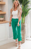Kelly Green Acid Wash Straight Leg Cropped Denim Jeans | Zenana - Final Sale