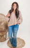 V-Neck Cropped Chanille Sweater | POL - Final Sale**