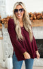 burgundy v-neck sweater
