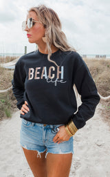 Beach Life Sweatshirt Crewneck Sweatshirt