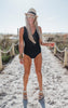 SALTY WAVE Classic Black One Piece Swimsuit - Final Sale