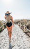 SALTY WAVE Black One-Shoulder Mesh One Piece Swimsuit - Final Sale