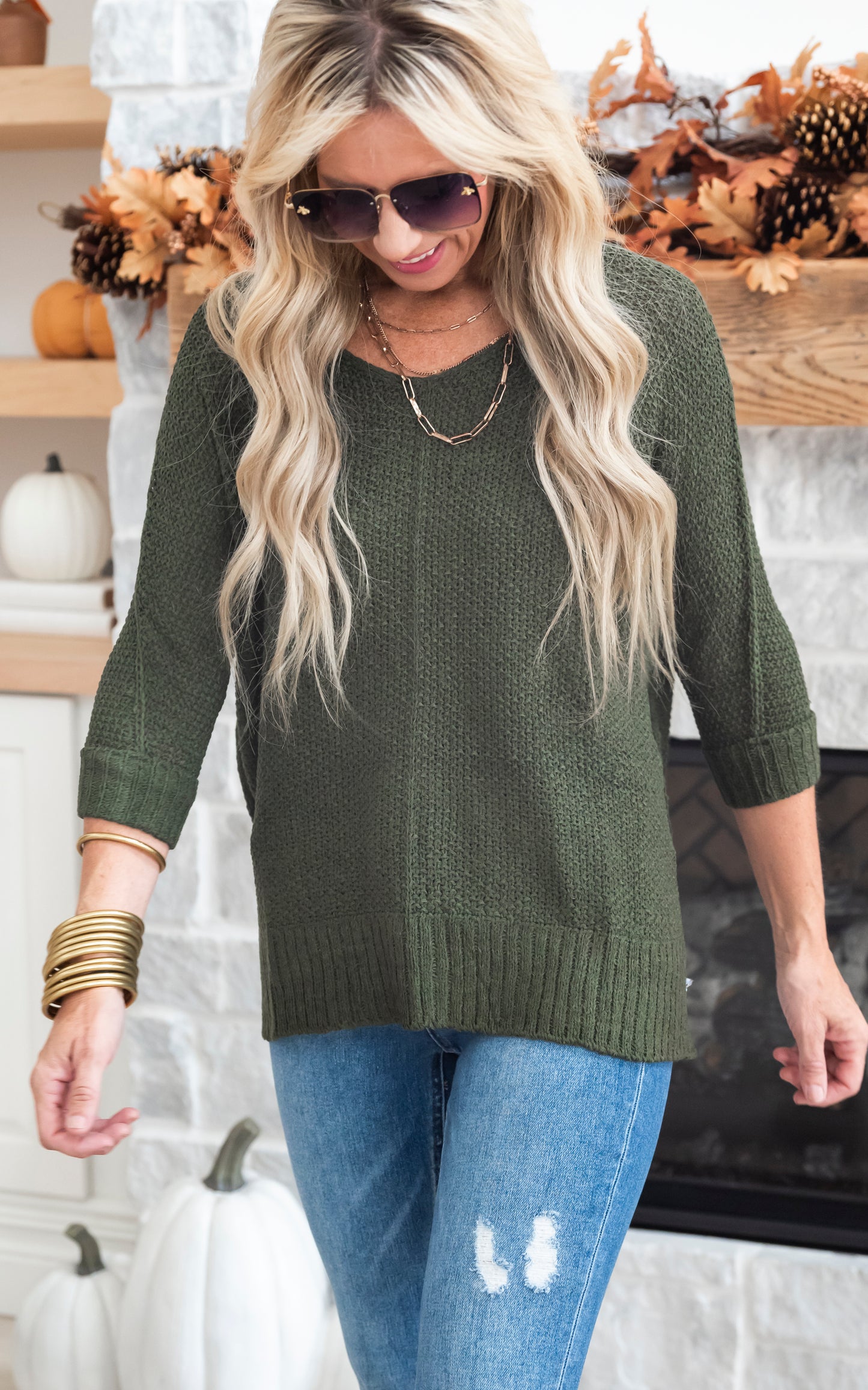 olive sweater