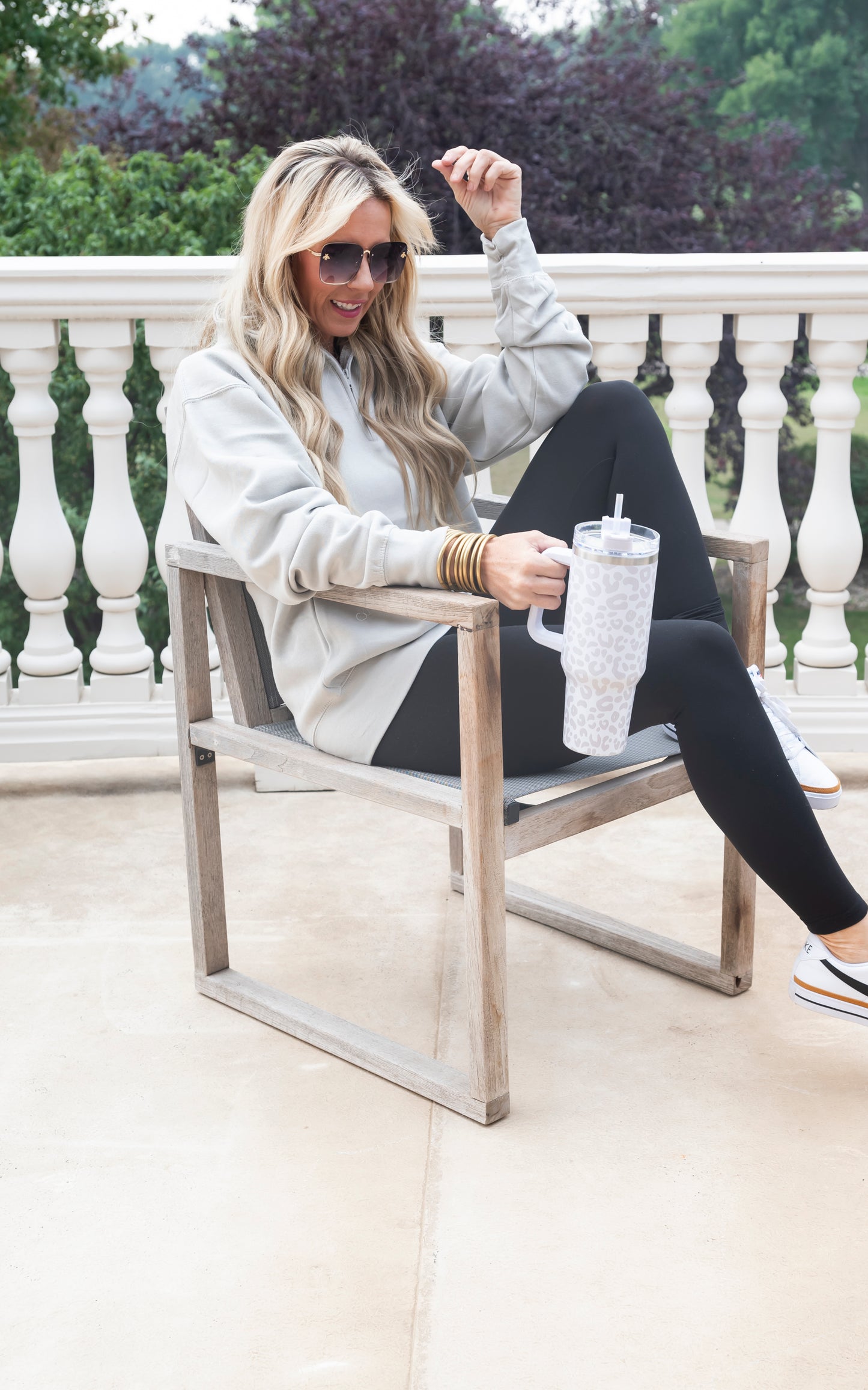 The Meredith Heather Long Sleeve Half Zip Pullover - Final Sale