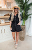 Short Sleeve Mineral Wash Romper - Final Sale