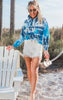 Beach Bum Tie Dye Blue Hoodie* - Final Sale