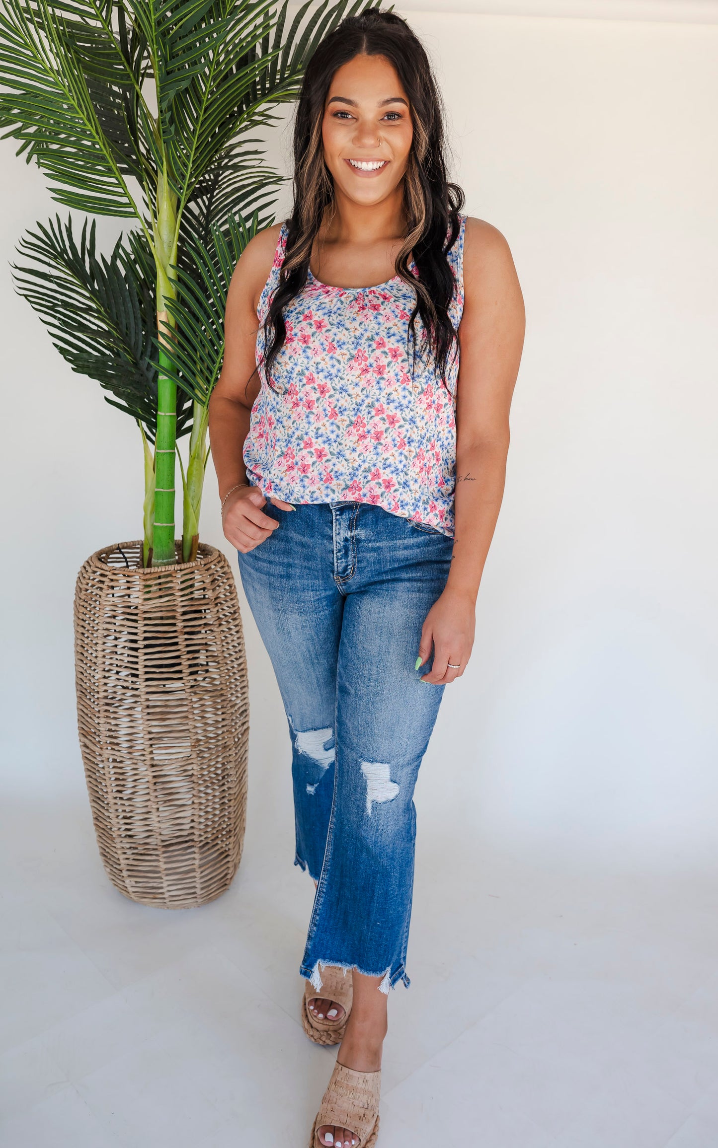 LOVERVET|Spellbound Mid Rise Slant Step Crop Flare Denim Jeans (REG/CURVY) - Final Sale
