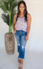 LOVERVET|Spellbound Mid Rise Slant Step Crop Flare Denim Jeans (REG/CURVY) - Final Sale