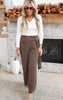 Matte Crepe Wide Leg Pants