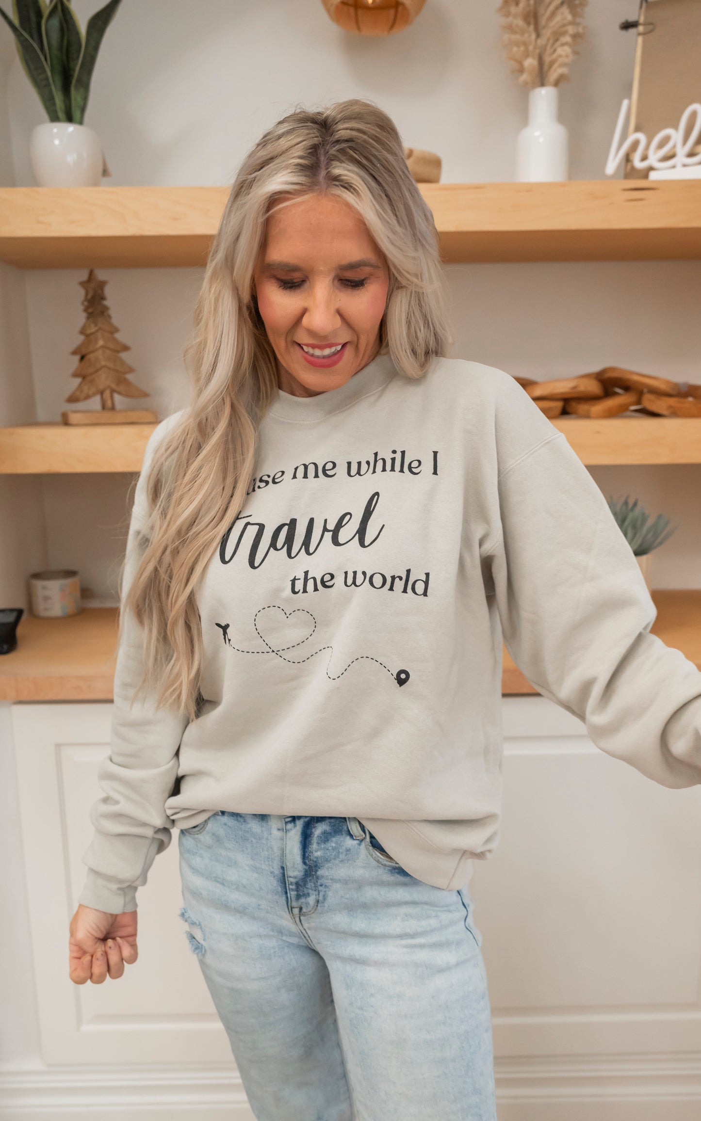 Travel the World Crewneck Sweatshirt** - Final Sale