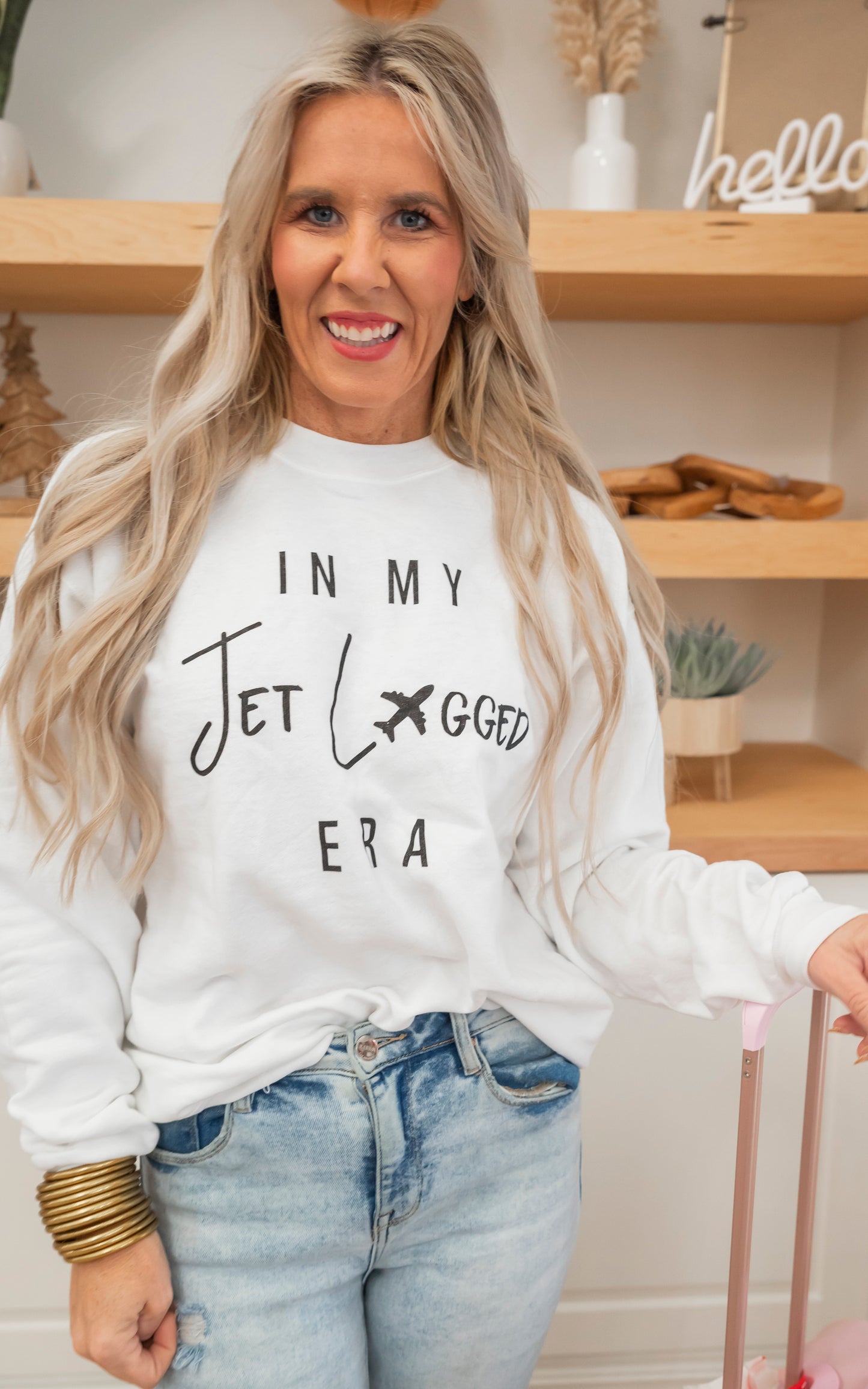 In Jet Lagged Era Crewneck Sweatshirt**- Final Sale