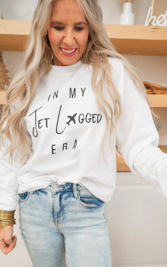 In Jet Lagged Era Crewneck Sweatshirt**- Final Sale