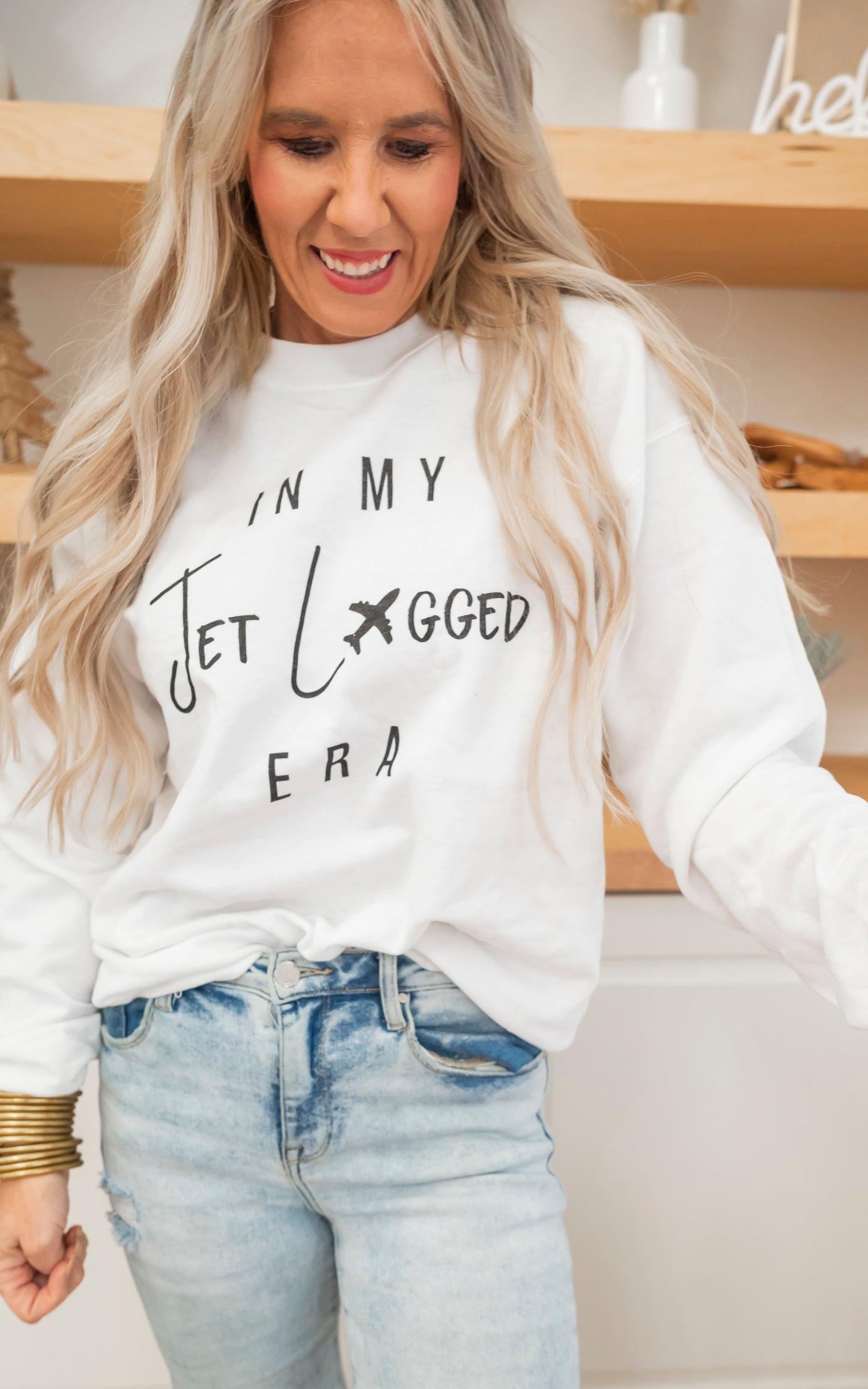 In Jet Lagged Era Crewneck Sweatshirt**- Final Sale