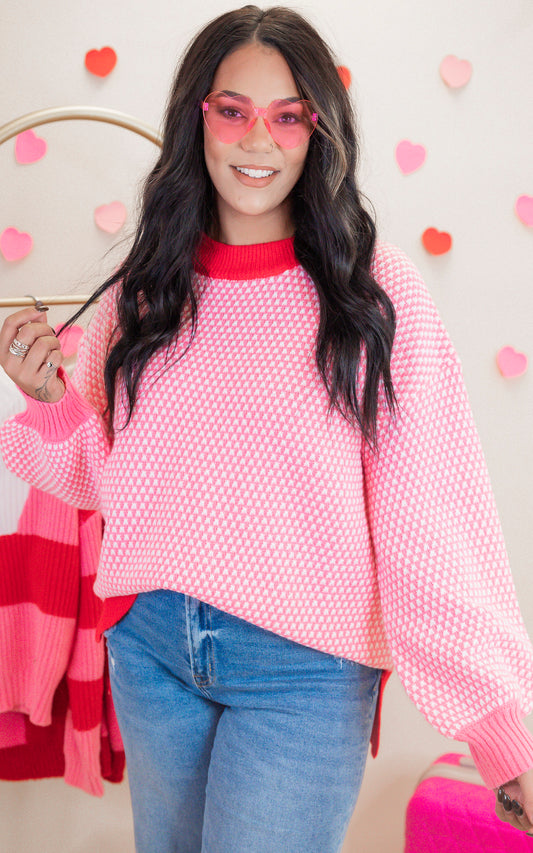 Sweetheart Knit Sweater**