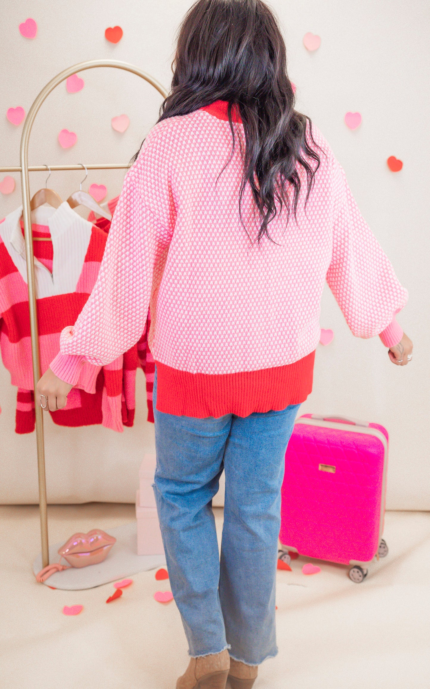 Sweetheart Knit Sweater**