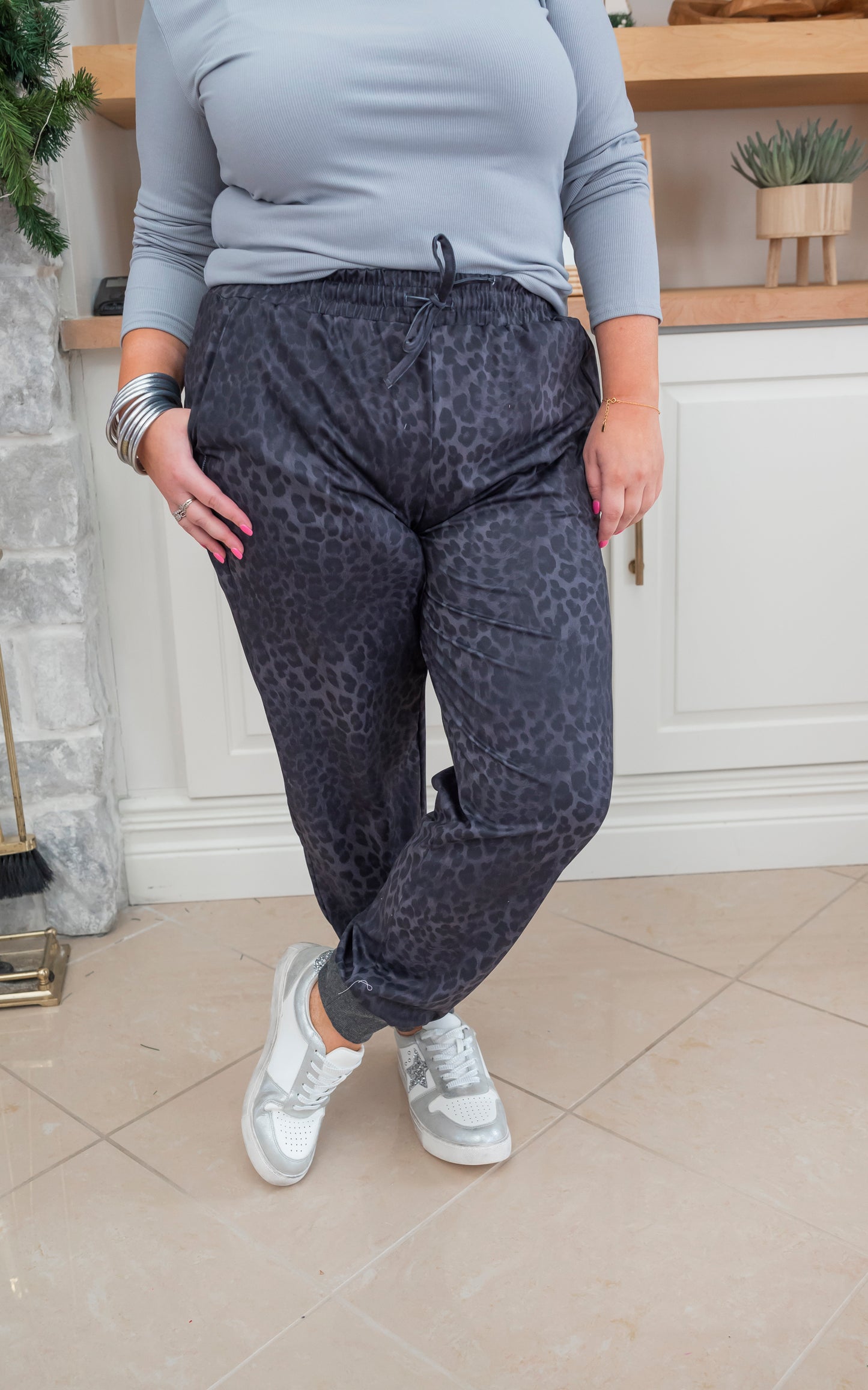 Black Cheetah Everyday Joggers by Salty Wave* DEAL