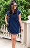 Cool Elegance V-Neck Mini Dress - Final Sale