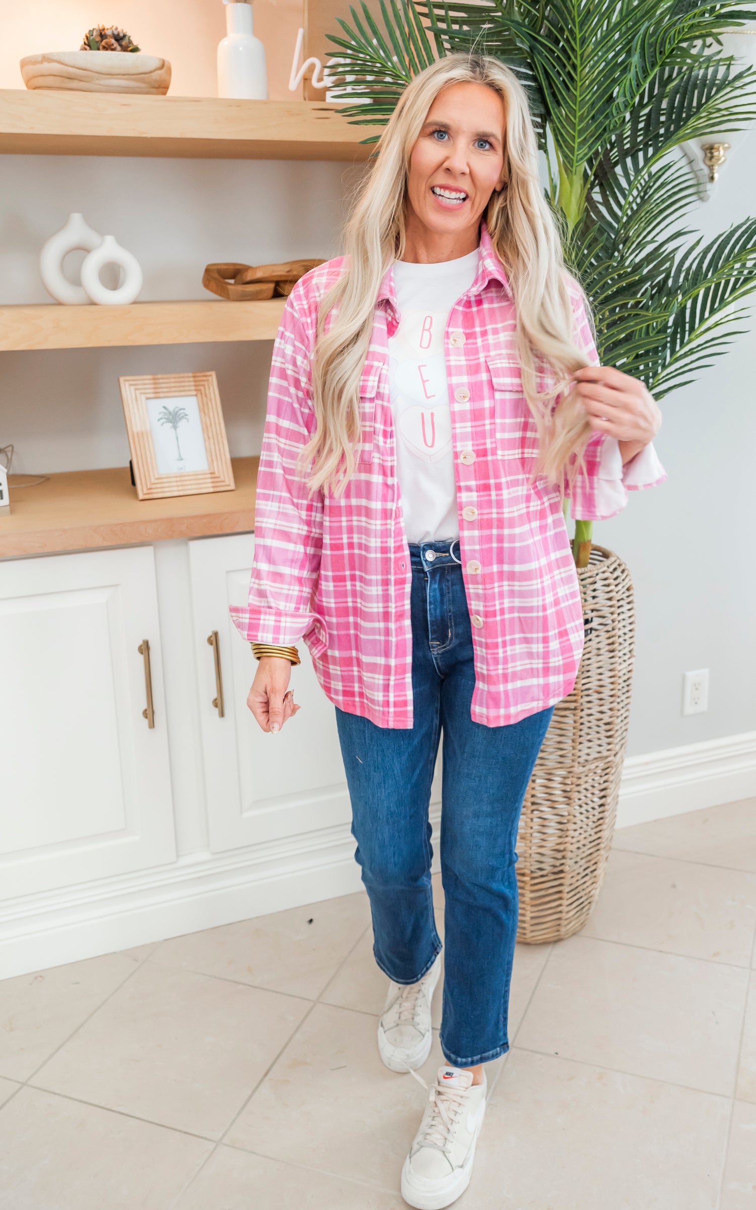 The Pink Plaid Flannel by Salty Wave