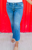The Anna Mid Rise Bootcut Crop Denim Jean | Mica** - Final Sale