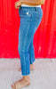 The Anna Mid Rise Bootcut Crop Denim Jean | Mica** - Final Sale