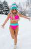 Fuchsia Colorblock Beach Bikini Swimsuit | Salty Wave - Final Sale