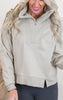Half Zip Sweatshirt With Funnel Neck - Final Sale