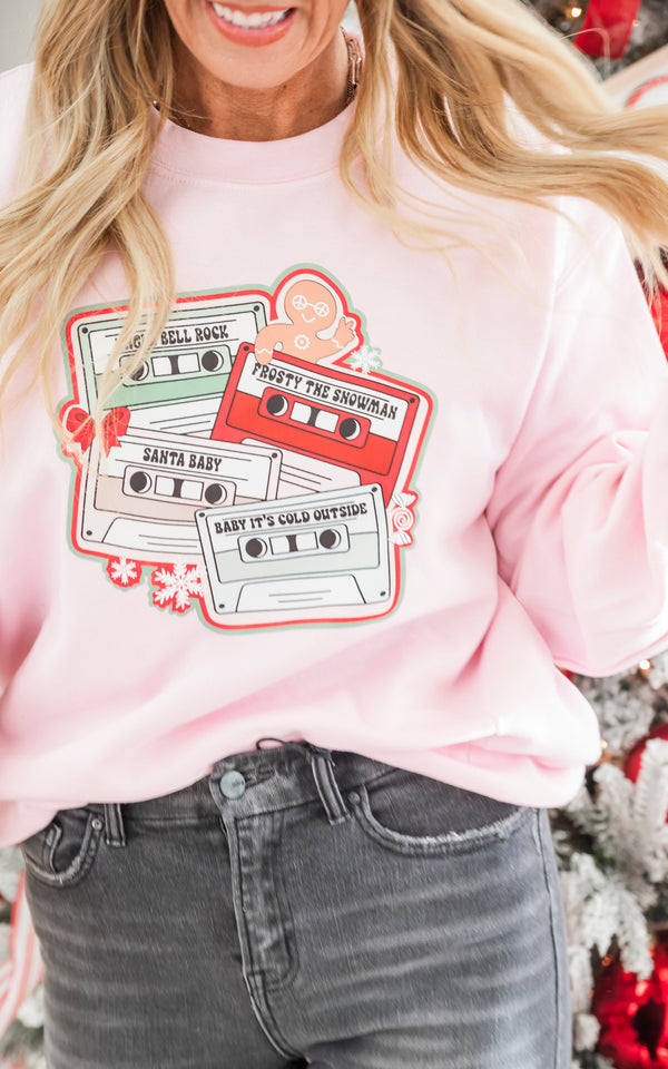 Christmas Mixtape Mix Crewneck Sweatshirt