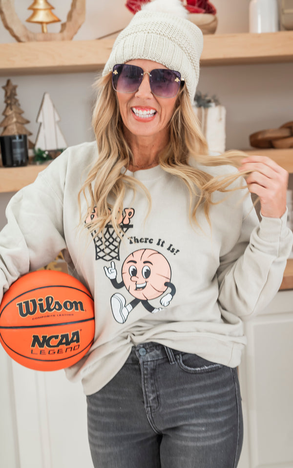 Whoop There It Is Basketball Crewneck Sweatshirt